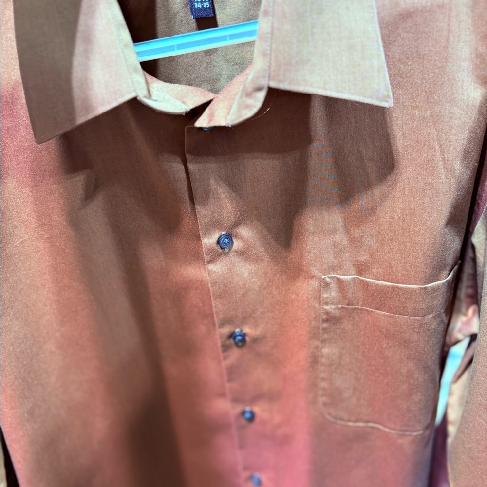 Axcess Men's Casual Brown Button Down Shirt